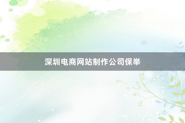 深圳电商网站制作公司保举